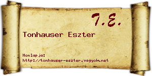 Tonhauser Eszter névjegykártya