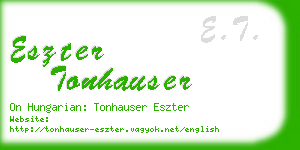 eszter tonhauser business card